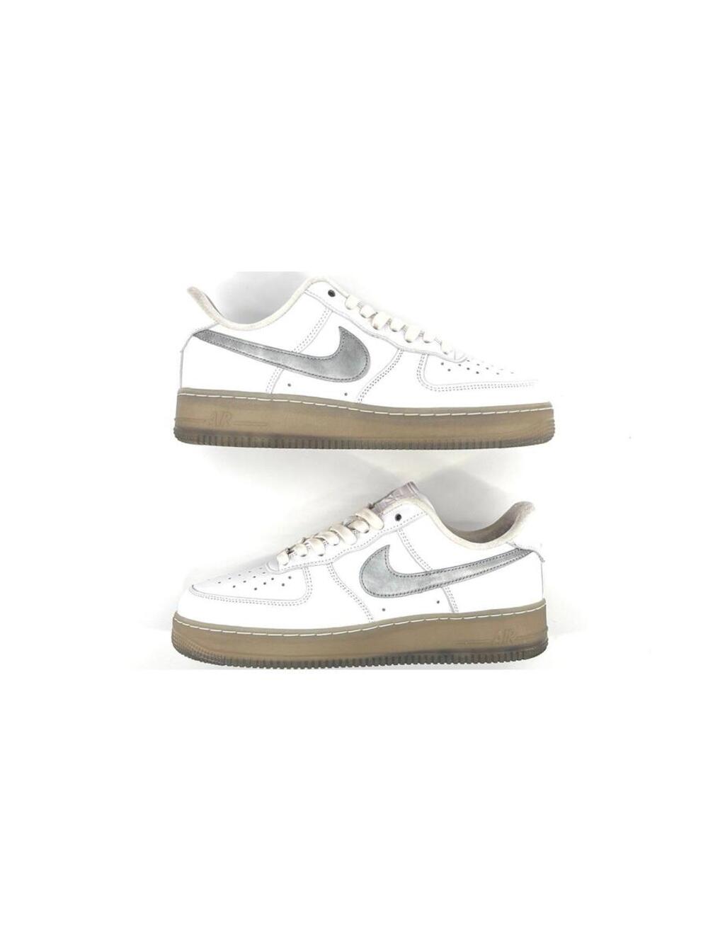Nike Air Force 1 '07 Premium 'White Metallic Silver' - Picture 2 of 9